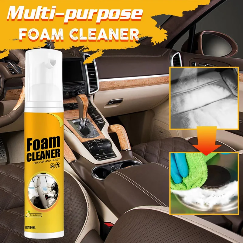 Leather Cleaner Interior - Pianka do czyszczenia tapicerki samochodowej, wielofunkcyjna,