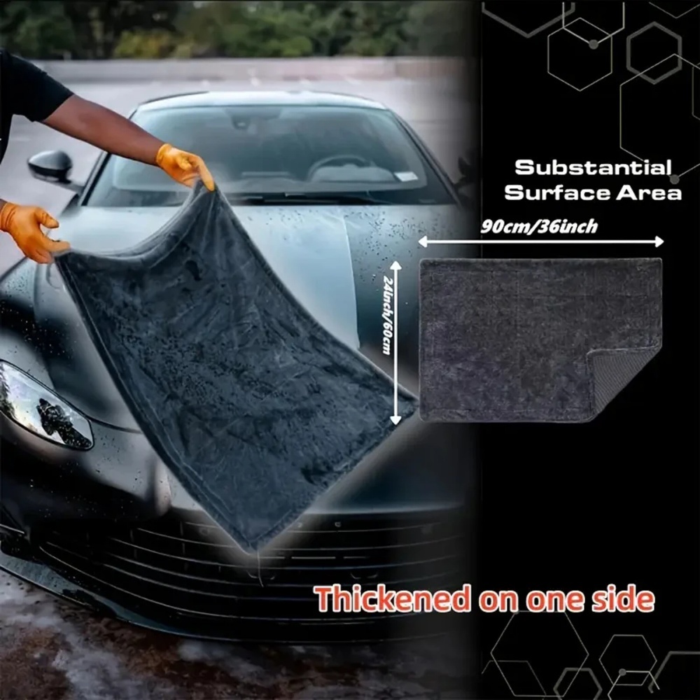 Microfiber Towel Detailing - Duża, ciemnoszara ściereczka z mikrofibry do